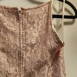 Champagne floral lace dress